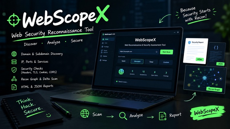 WebScopeX – Web Security Reconnaissance Tool – screenshot 1