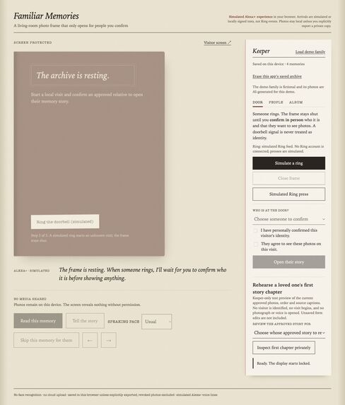 FAMILIAR MEMORIES — The Living Archive – screenshot 3