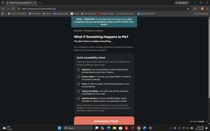 What If Something Happens? – Alexa Emergency Assistant – screenshot 1