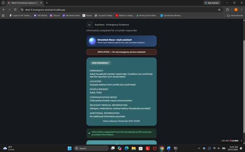 What If Something Happens? – Alexa Emergency Assistant – screenshot 8