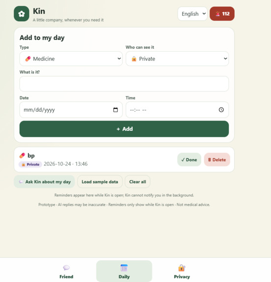 Kin — Your AI Companion – screenshot 2