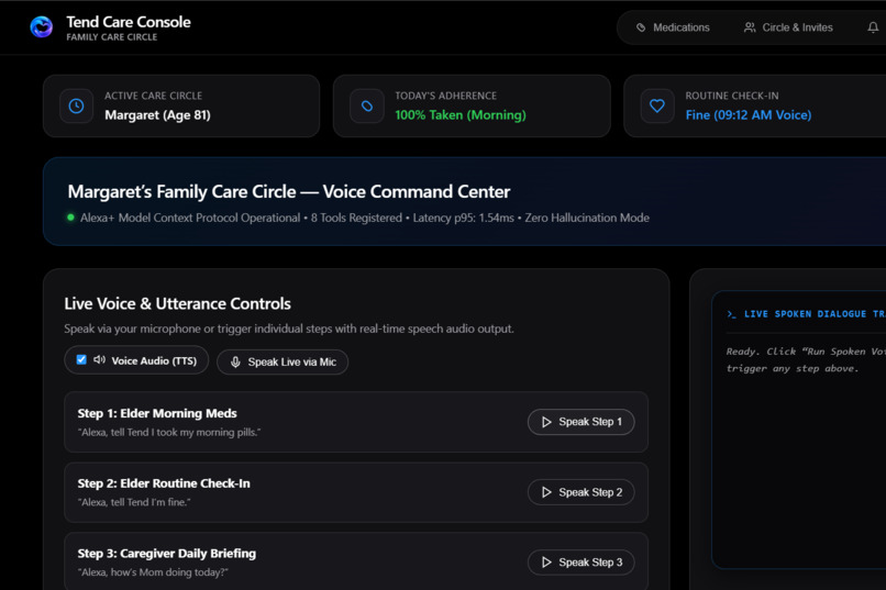 Tend: Voice-First Care Circle for Alexa+ – screenshot 4