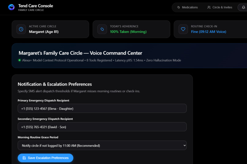 Tend: Voice-First Care Circle for Alexa+ – screenshot 5