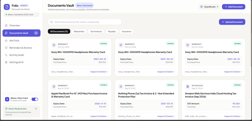 Folio-Personal-Life-Admin-Agent – screenshot 11
