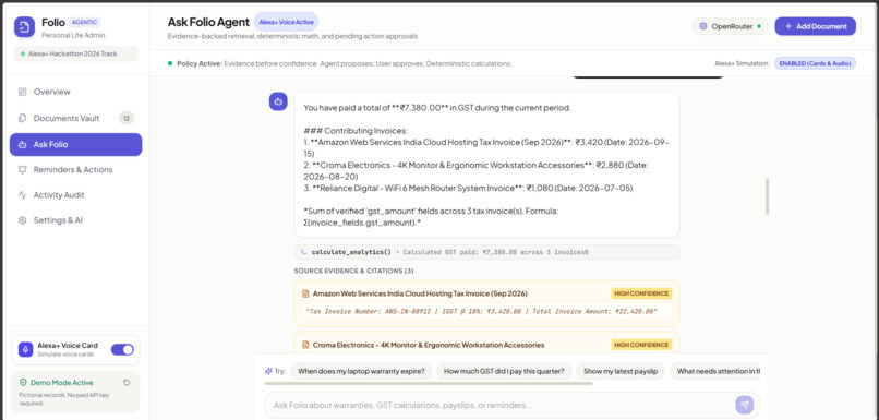 Folio-Personal-Life-Admin-Agent – screenshot 12