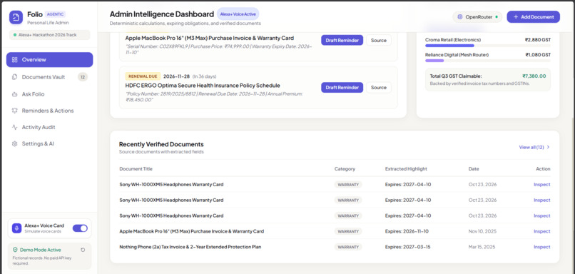Folio-Personal-Life-Admin-Agent – screenshot 15