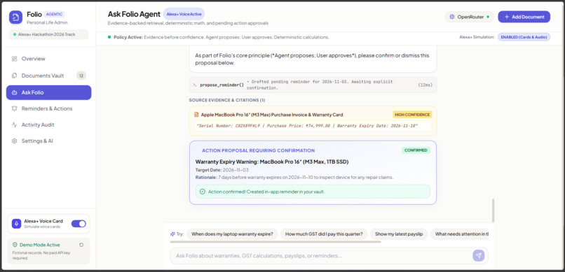 Folio-Personal-Life-Admin-Agent – screenshot 18