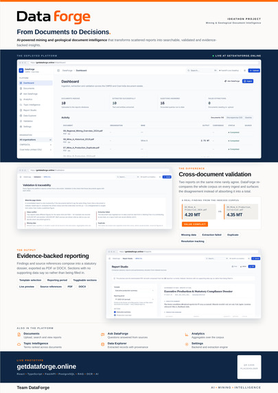 DataForge: AI Mining Report Intelligence with Page Evidence – screenshot 3