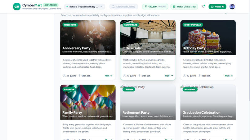 CymbalMart Party Planner & Shopping Assistant – screenshot 3