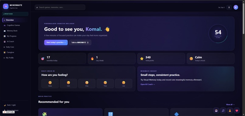 MINDMATE – screenshot 1