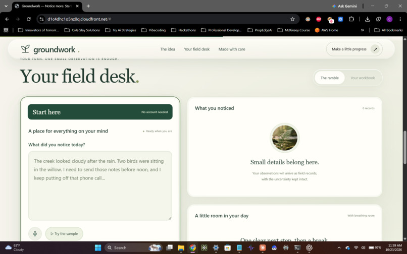 Ground work – screenshot 1