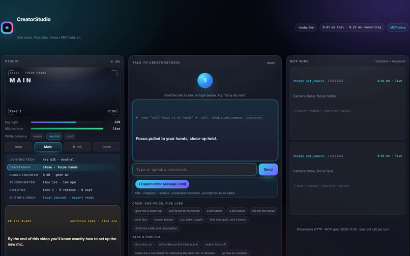 CreatorStudio – screenshot 1