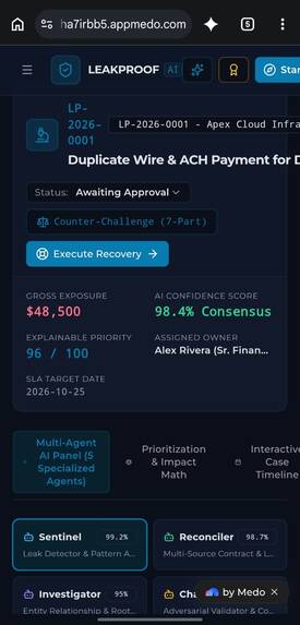LeakproofAI -IntelligentFinancialLeakageDetection&Prevention – screenshot 1