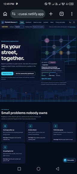 MOHALLA RESCUE AI  – screenshot 1