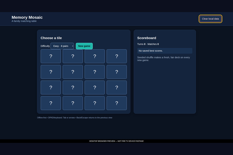 Memory Mosaic – screenshot 1