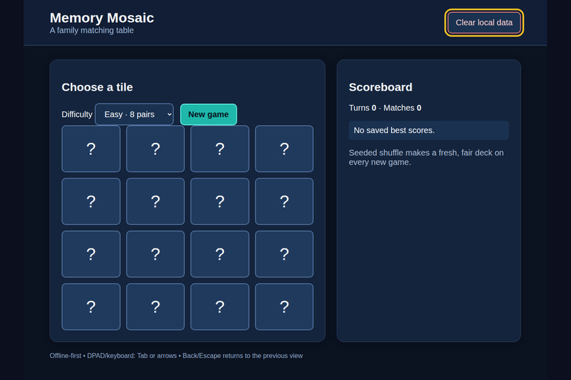 Memory Mosaic – screenshot 2