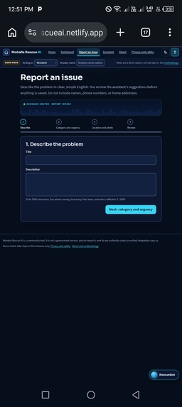 MOHALLA RESCUE AI  – screenshot 5