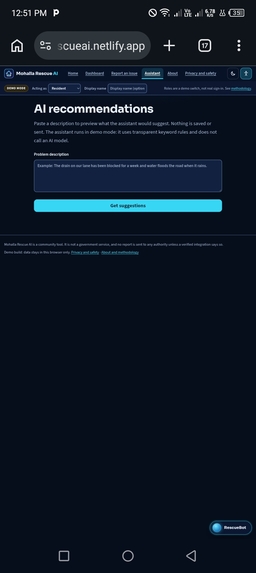 MOHALLA RESCUE AI  – screenshot 6