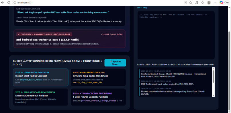 Aegis Cloud-to-Couch: Zero-Keyboard FinOps & Commander – screenshot 2