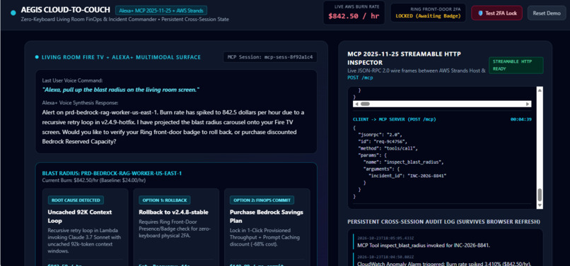 Aegis Cloud-to-Couch: Zero-Keyboard FinOps & Commander – screenshot 3