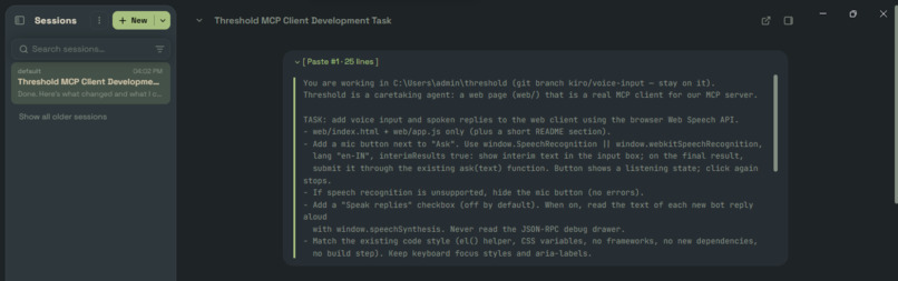 Threshold — a caretaking agent for parents living alone – screenshot 2