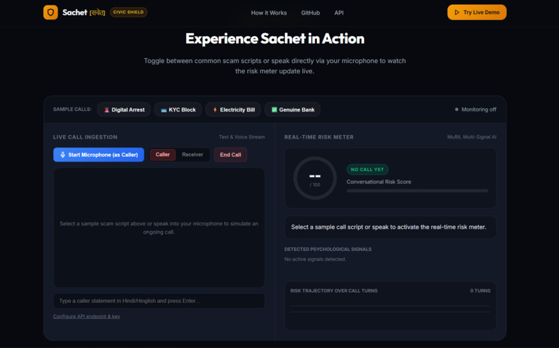 Sachet: Real-Time Scam Call Detection – screenshot 1
