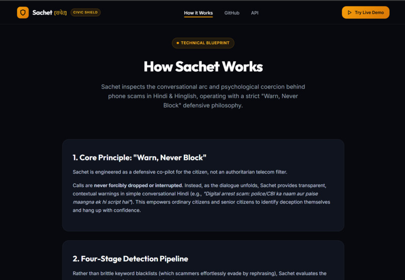 Sachet: Real-Time Scam Call Detection – screenshot 5