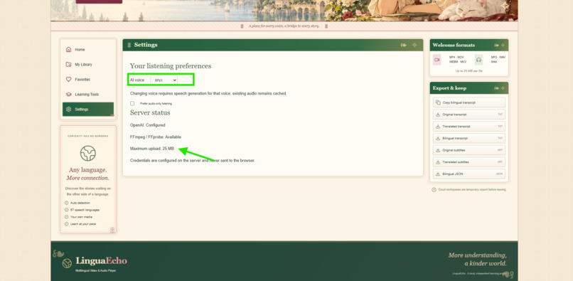 LinguaEcho – screenshot 1