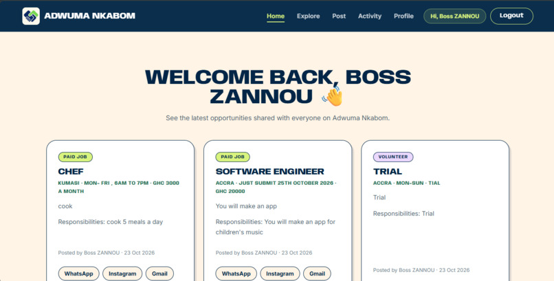Adwuma Nkabom (work together) – screenshot 2