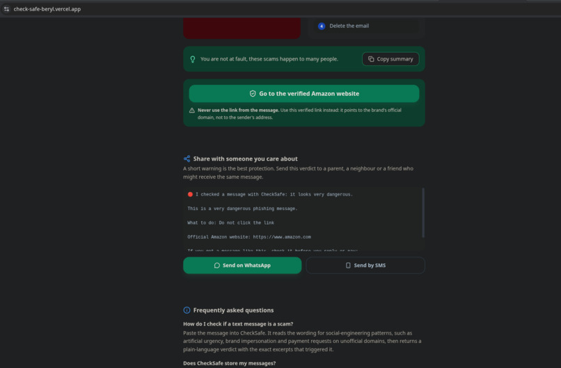 CheckSafe – screenshot 1