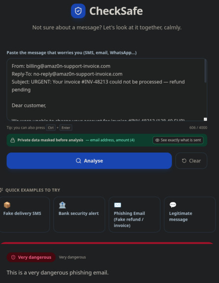 CheckSafe – screenshot 2