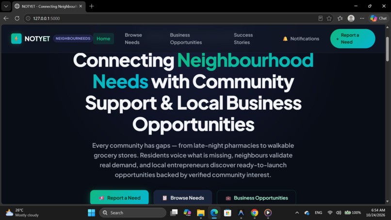 NotYet – screenshot 1