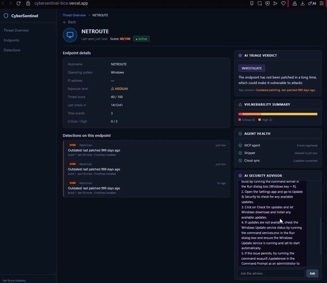 CyberSentinel MCP – screenshot 1