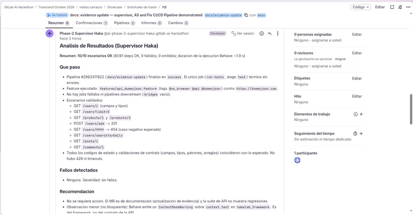 Haka QA Agentic Pipeline on GitLab Duo – screenshot 4