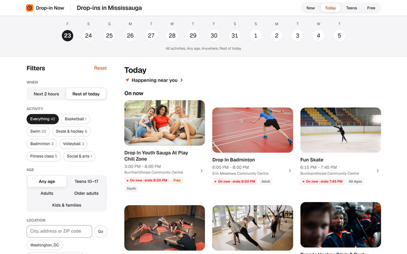 DropInNow – screenshot 2