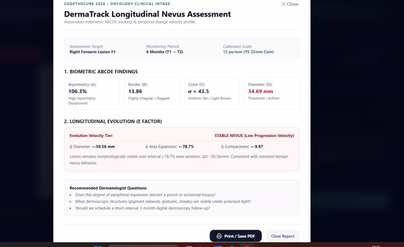 DermaTrack: Longitudinal ABCDE Melanoma Progression Tracker – screenshot 3