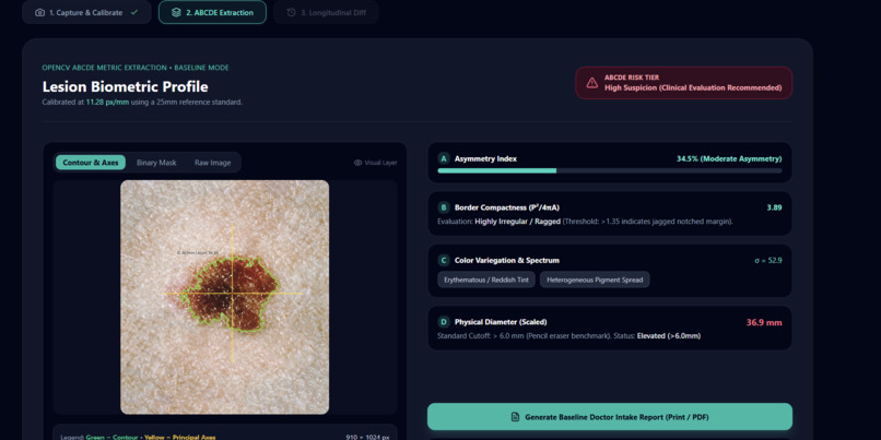 DermaTrack: Longitudinal ABCDE Melanoma Progression Tracker – screenshot 4