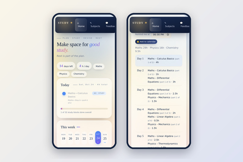 ExamWise: Smart Study Planner – screenshot 5
