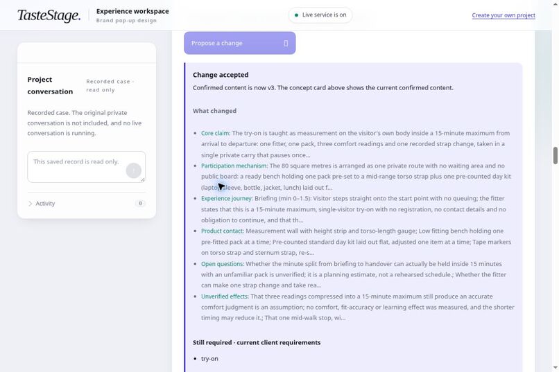 TasteStage – screenshot 2