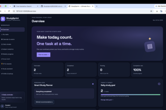 StudySprint — Smart Student Productivity Dashboard