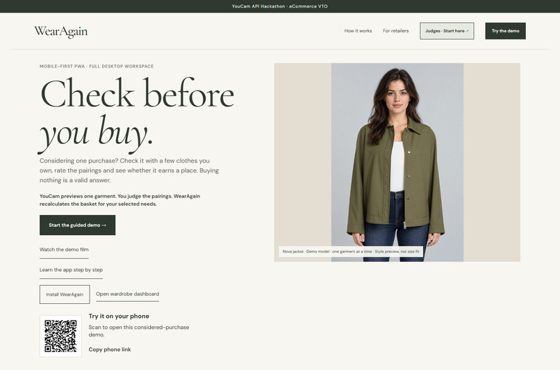 WearAgain – screenshot 1