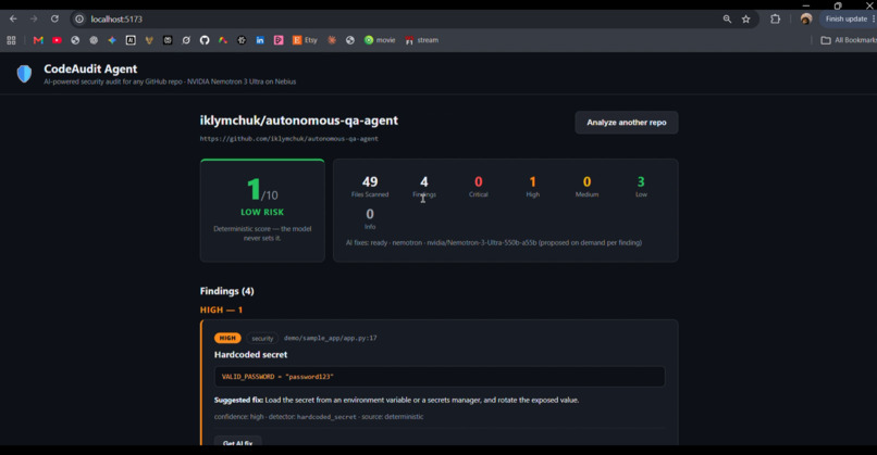 CodeAudit Agent – screenshot 2