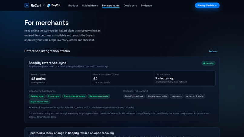 ReCart – screenshot 1