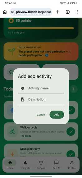 EcoPulse: Smart Sustainability Tracker – screenshot 3