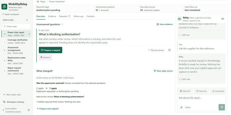MobilityRelay: Clarity for Wheelchair Repairs – screenshot 2