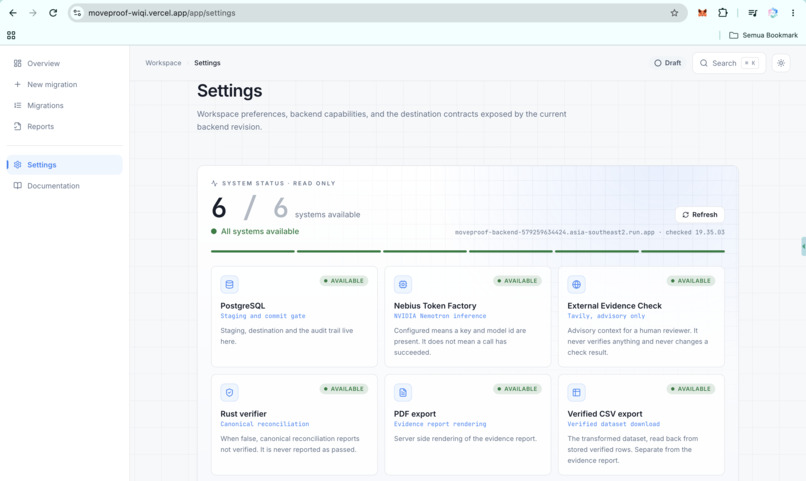 MoveProof – screenshot 2