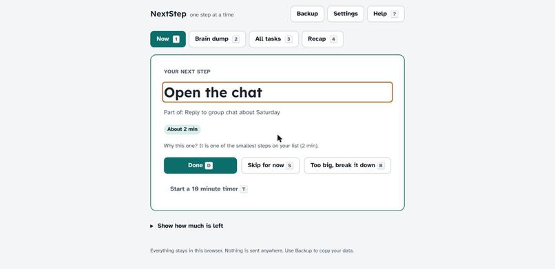 NextStep – screenshot 2