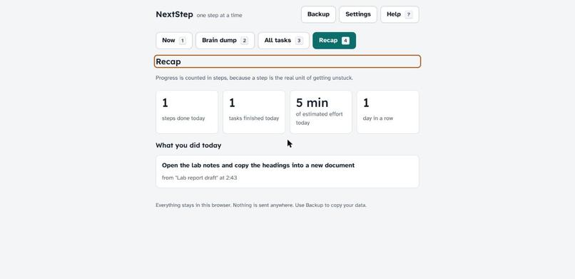 NextStep – screenshot 3
