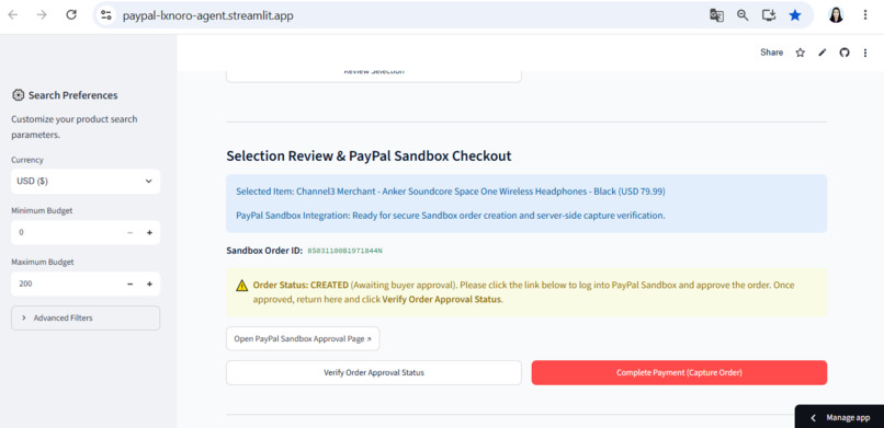 PayPal LXNORO AI Agent – screenshot 5