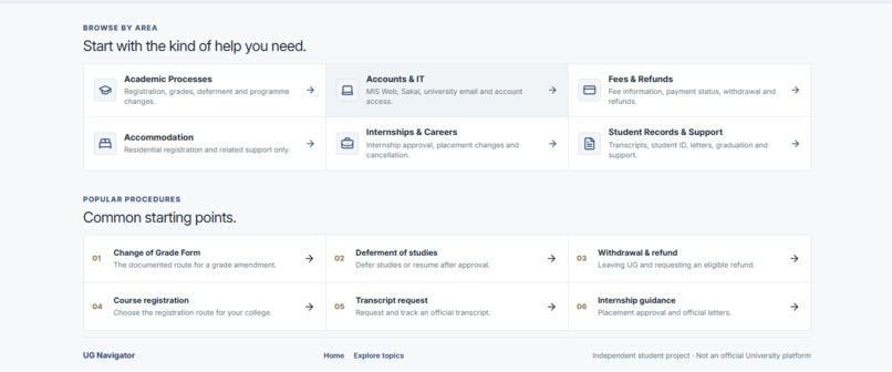 UG NAVIGATOR – screenshot 2